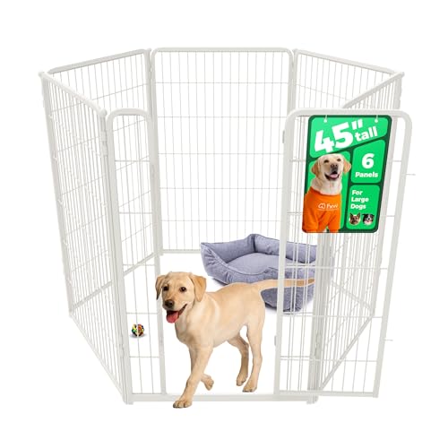 Homeplus Indoor Dog Playpen (White / 45"H)