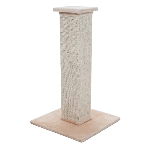 Cat Scratching Post with Carpeted Base (Beige)