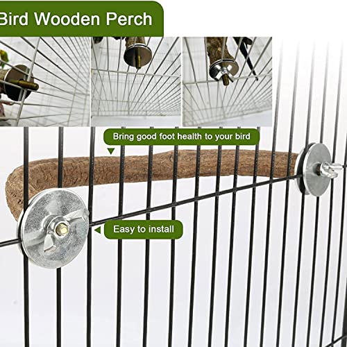 Bird Natural Wood Stand Perch Swing U Shape Natural Parrot Perch Bird Stand Pole for Parakeet