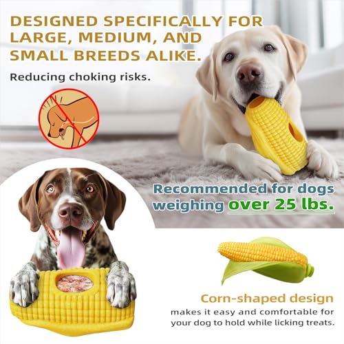 2 Pack Dog Toys for Aggressive Chewers (Yellow Brown)