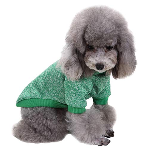 Dog Sweaters for Small Dogs (Green / XX-Small)