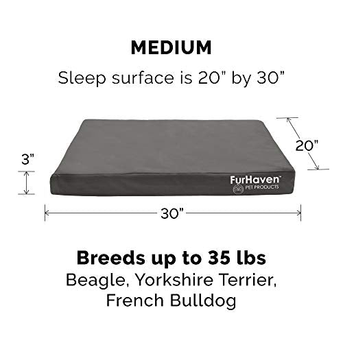 Water Resistant Cooling Gel Dog Bed for Medium (Medium / Stone Gray)