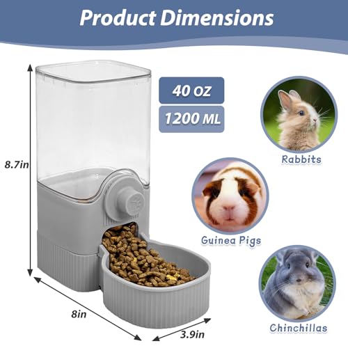 Rabbit Food Dispenser (Grey)