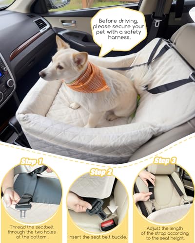 Dog Car Seat for Medium Sized Dog (Beige)