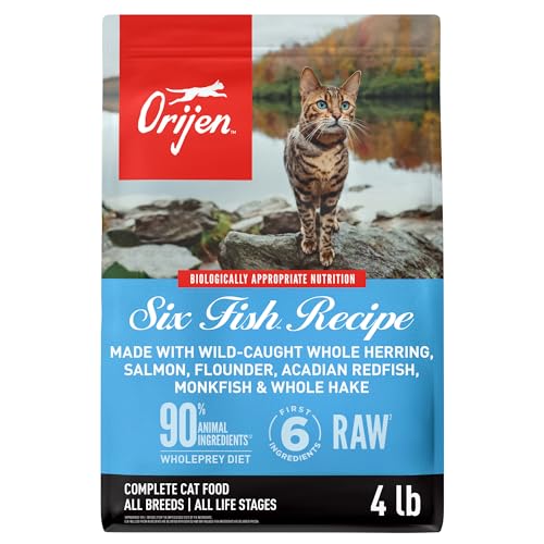 Grain Free WHOLEPREY Dry Cat Food Six Fish Recipe 4lb Bag (4 Pound (Pack of 1))