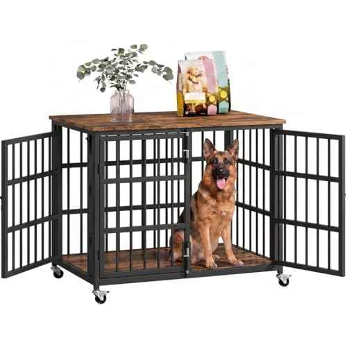 48" Dog Crate Furniture (Black)